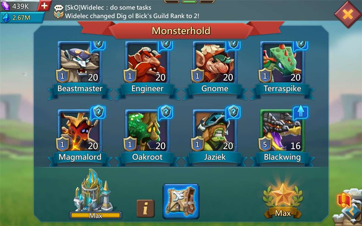 Game account sale Lords Mobile